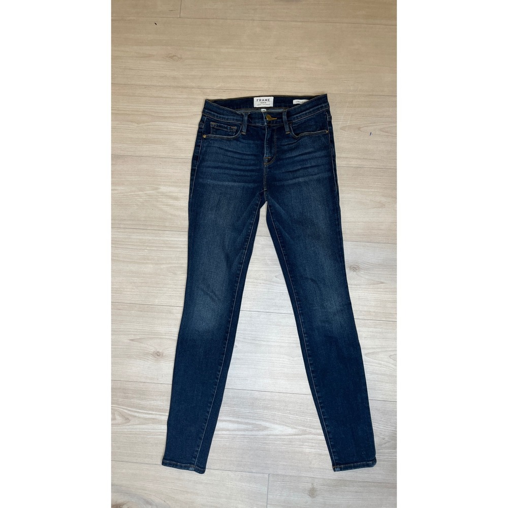 FRAME Le Skinny de Jeanne Dark Wash Mid Rise Skinny Jeans Size 25